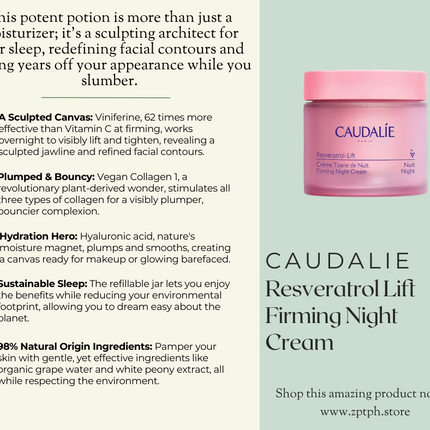 Caudalie Resveratrol Lift Firming Refillable Night Cream