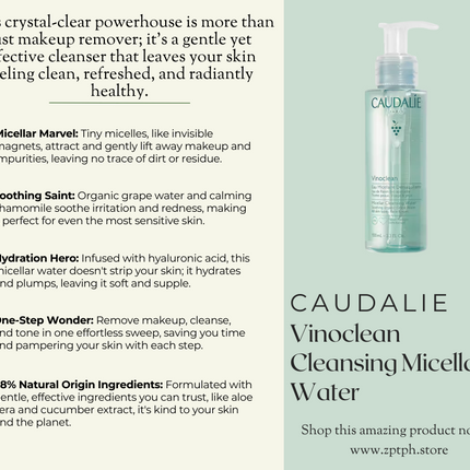 Caudalie Vinoclean Cleansing Micellar Water