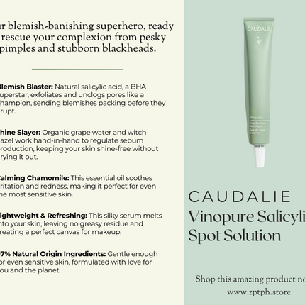Caudalie Vinopure Salicylic Spot Solution