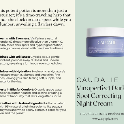 Caudalie  Vinoperfect Dark Spot Correcting Night Cream