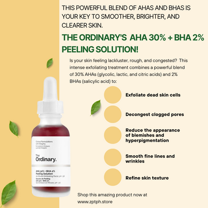 The Ordinary AHA 30% + BHA 2% Peeling Solution