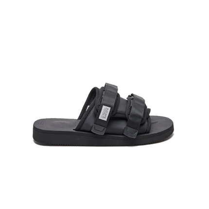 Suicoke Black leather x Tom Wood MOTO platform sandals