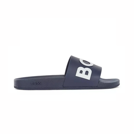 Hugo Boss dark blue slides