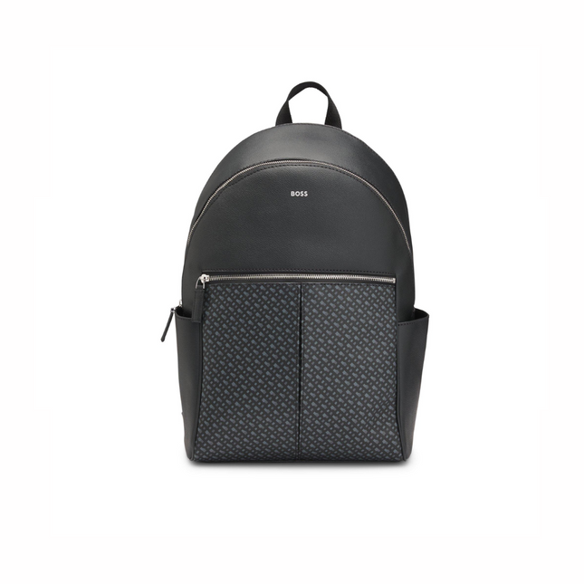 Boss Backpack Monogram Leather black