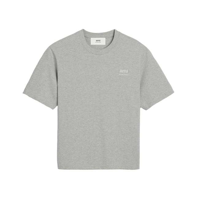 Ami Paris Alexandre Mattiussi Script T-Shirt Heather Ash Grey