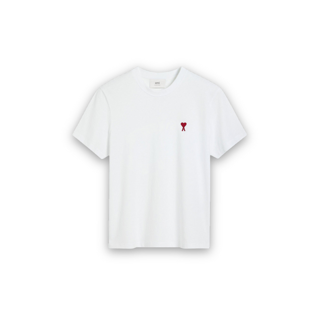Ami Classic Red Logo Shirt White