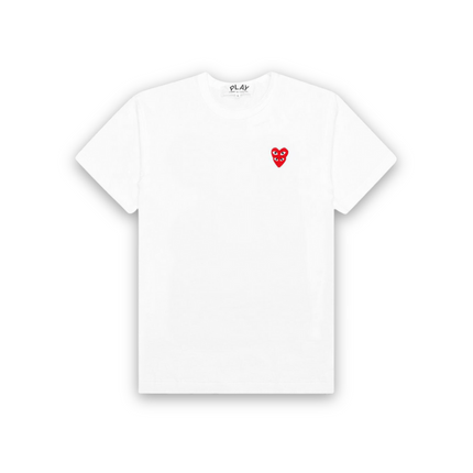 CDG PLAY Double Heart T-Shirt 'White' MEN