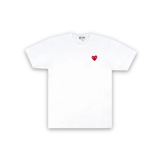 CDG PLAY Heart Emblem T-Shirt 'White'