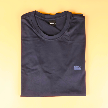 Boss Crewneck Tshirt with Logo Black