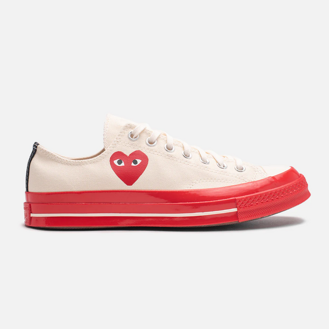 CONVERSE x COMME DES GARCONS "EGRET RED MIDSOLE"