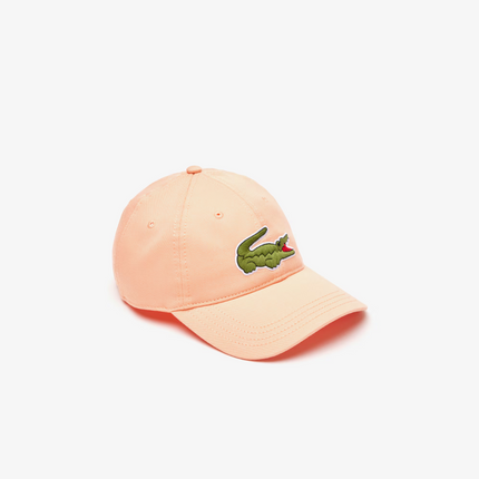 Lacoste Unisex Adjustable Organic Cotton Twill Cap Light Orange