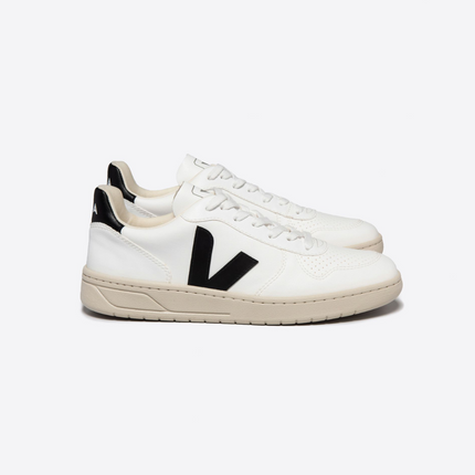 VEJA V-10 CWL WHITE BLACK